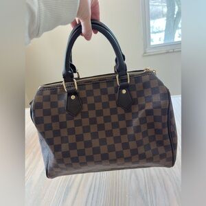 Brown Checked Speedy Bag